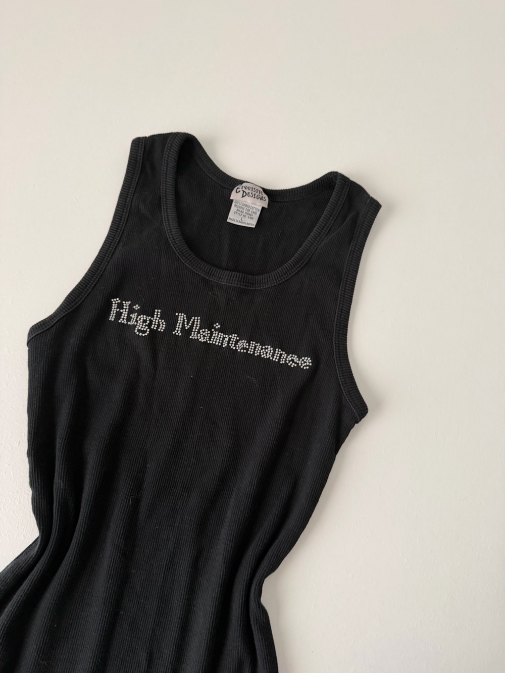 Y2K High Maintenance Rhinestone Tank - Picture 3 of 5